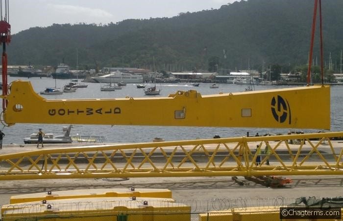 Shifting of Oldendorrf Crane Pedestal for loading to barge Max (Large)